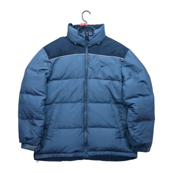 Doudoune homme manches longues bleu Nike Col Montant QWE2006