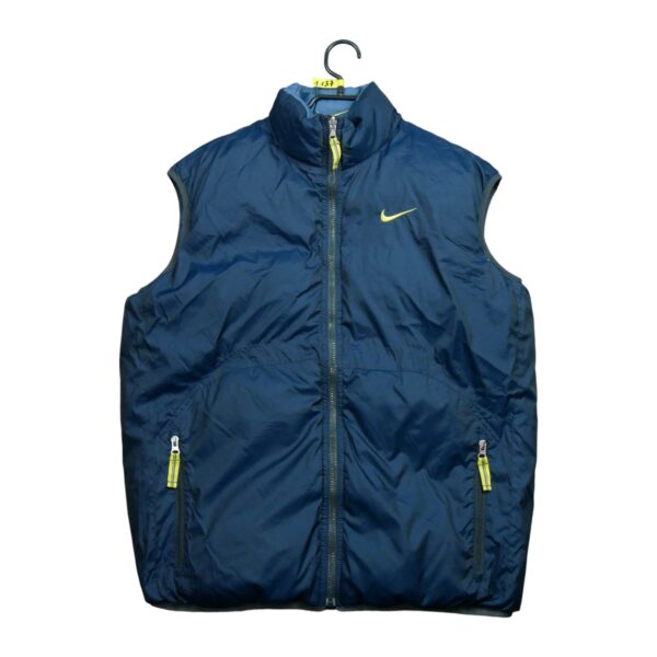 Doudoune homme sans manches bleu Nike Col Montant QWE1137