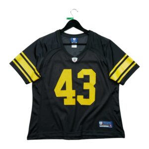 Maillot manches courtes femme noir NFL Team Apparel Equipe Pittsburgh Steelers QWE0365