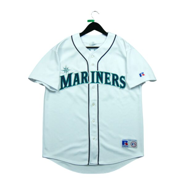 Maillot manches courtes homme blanc Russell Athletic Equipe Seattle Mariners QWE0227