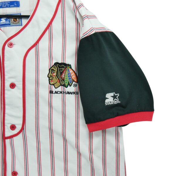 Maillot manches courtes homme blanc Starter Equipe Chicago Blackhawks QWE1522