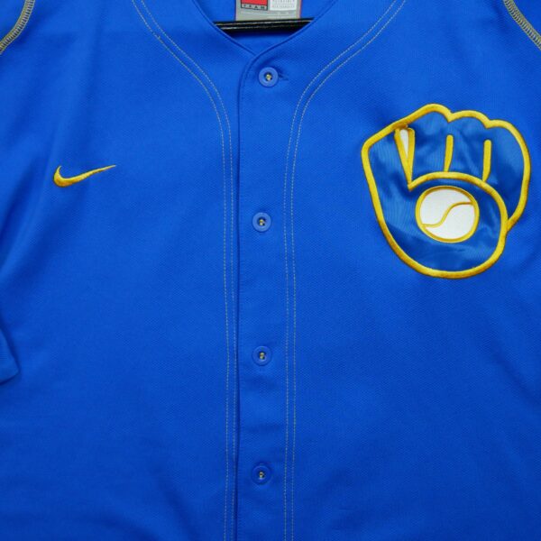 Maillot manches courtes homme bleu Nike Equipe Milwaukee Brewers QWE0041