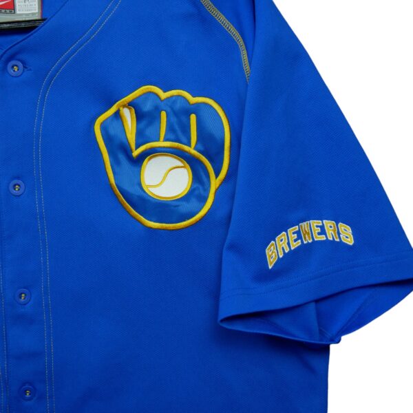 Maillot manches courtes homme bleu Nike Equipe Milwaukee Brewers QWE0041