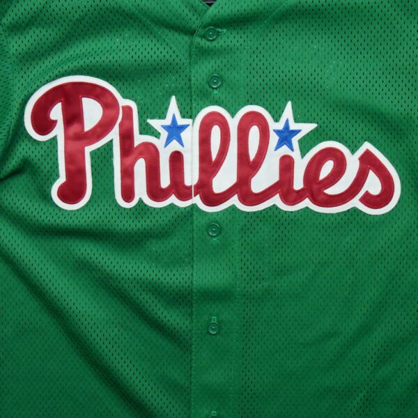 Maillot manches courtes homme vert Majestic Equipe Phillies de Philadelphie QWE0564