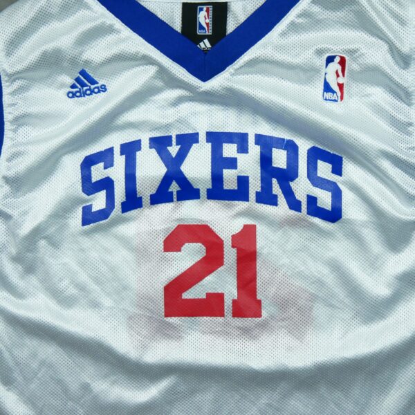 Maillot sans manches enfant blanc Adidas Equipe Philadelphie 76ers Sixers QWE0382