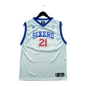 Maillot sans manches enfant blanc Adidas Equipe Philadelphie 76ers Sixers QWE0382