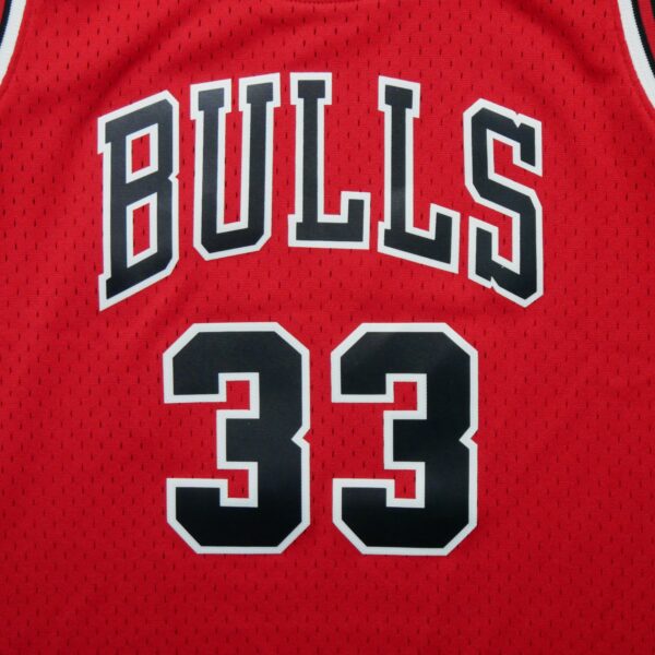 Maillot sans manches femme rouge Mitchell and Ness Equipe Chicago Bulls QWE3331