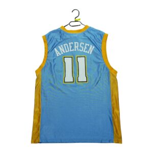 Maillot sans manches homme bleu clair NBA Equipe Denver Nuggets QWE1013