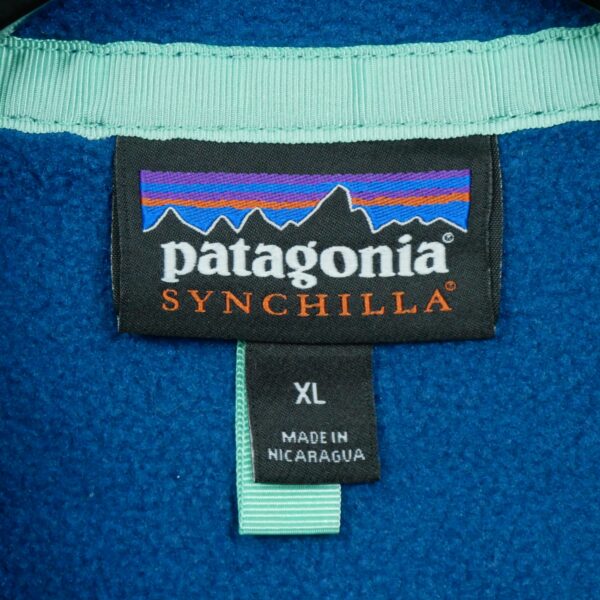 Pull polaires homme manches longues bleu Patagonia Col Montant QWE3789