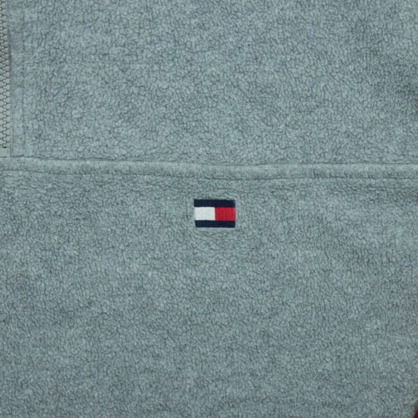 Pull polaires homme manches longues gris Tommy Hilfiger Col Montant QWE3346