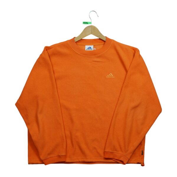 Pull polaires homme manches longues orange Adidas Col Rond QWE0392