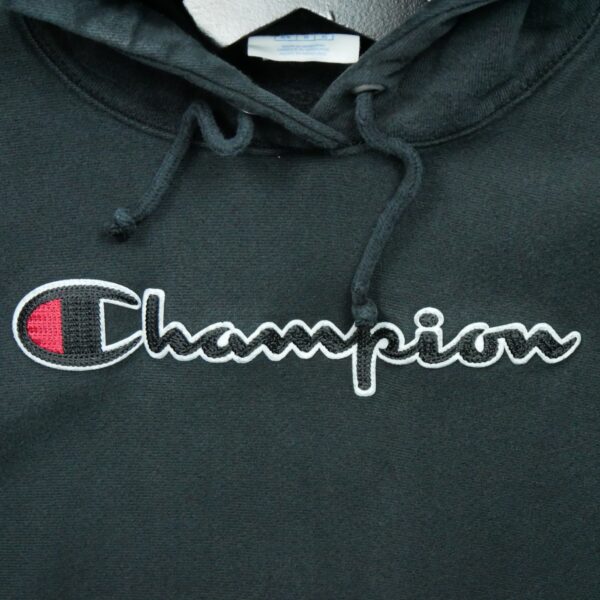 Sweat a capuche femme manches longues noir Champion Col Rond QWE3343