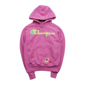 Sweat a capuche femme manches longues rose Champion Motif brode Col Rond QWE0612