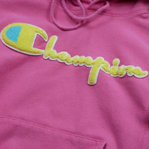 Sweat a capuche femme manches longues rose Champion Motif brode Col Rond QWE0612