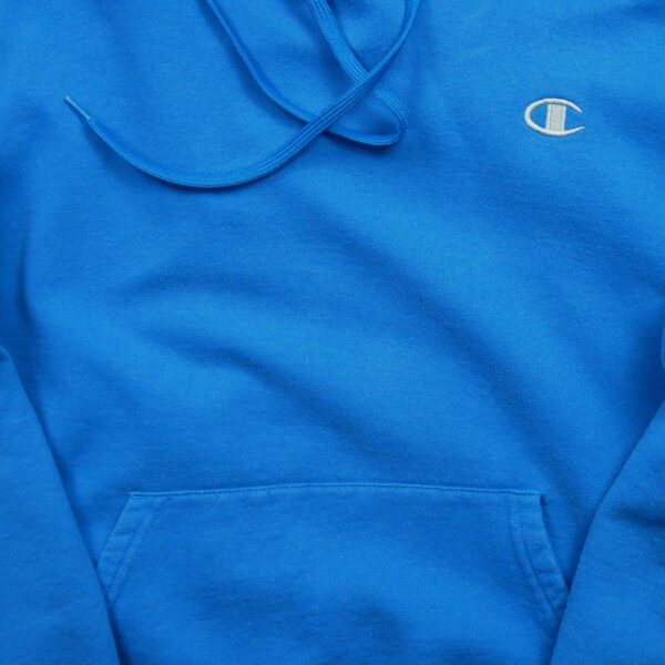 Sweat a capuche homme manches longues bleu Champion Col Rond QWE1225