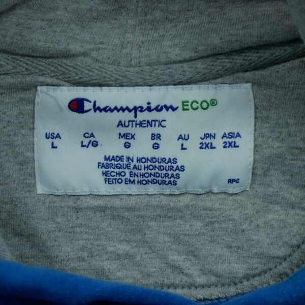 Sweat a capuche homme manches longues bleu Champion Col Rond QWE1225