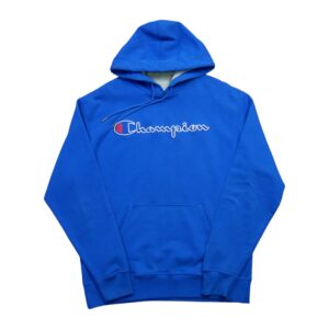 Sweat a capuche homme manches longues bleu Champion Motif imprime Col Rond QWE3833