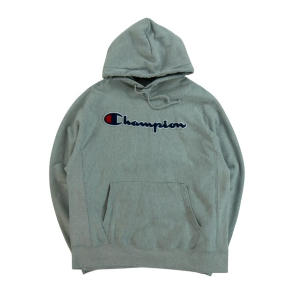 Sweat a capuche homme manches longues gris Champion Col Rond QWE1642