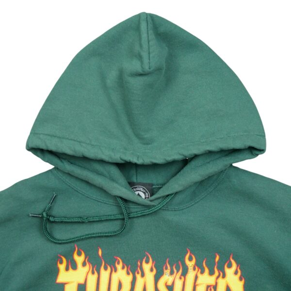 Sweat a capuche homme manches longues vert Thrasher Col Montant QWE0552