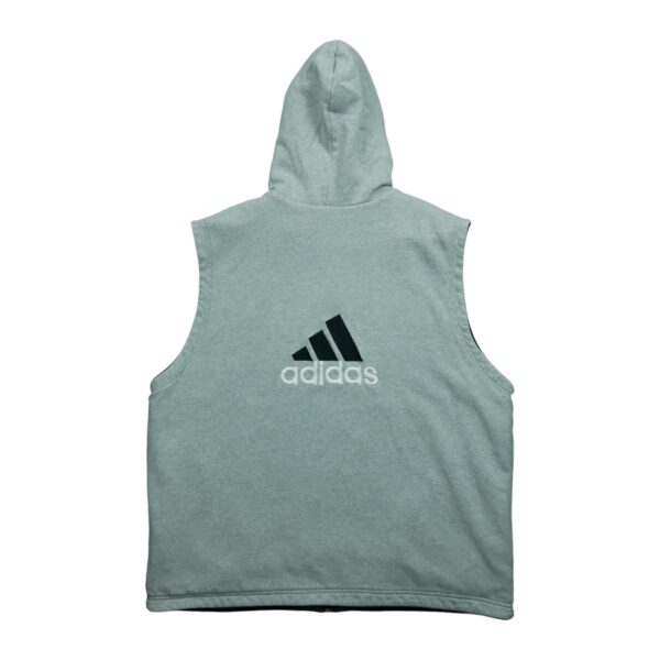 Sweat a capuche homme sans manches gris Adidas Col Rond QWE0137