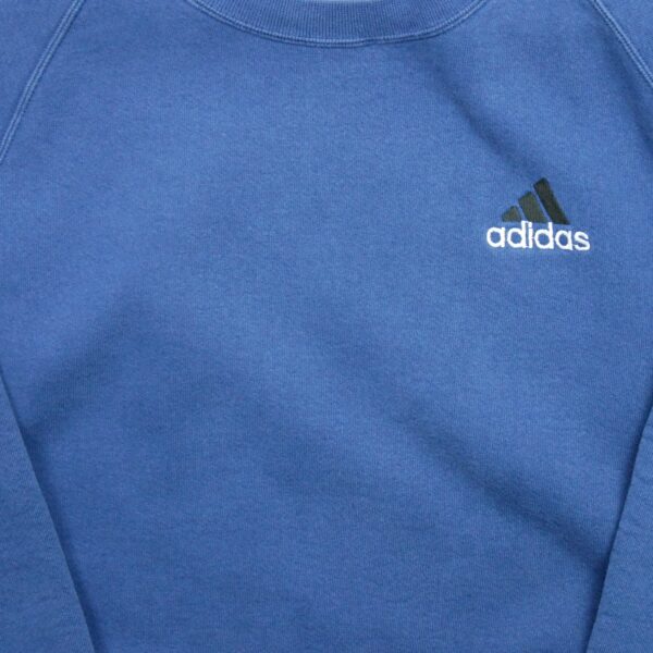 Sweat homme manches longues bleu Adidas Col Rond QWE0423