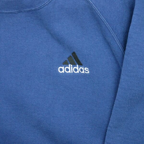 Sweat homme manches longues bleu Adidas Col Rond QWE0423