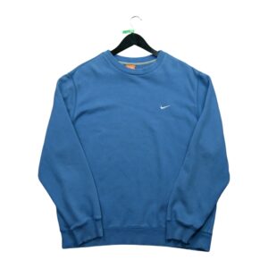 Sweat homme manches longues bleu Nike Col Rond QWE0553