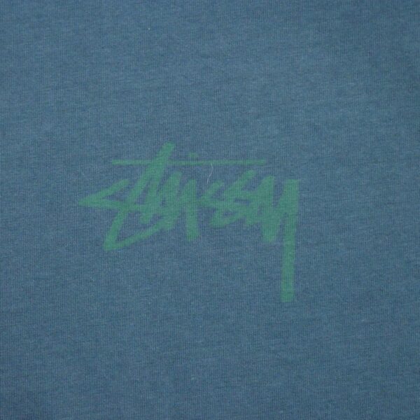 T shirt manches courtes homme gris Stussy Motif imprime Col Rond QWE3182