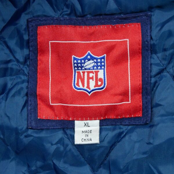 Veste en cuir homme manches longues bleu NFL Team Apparel Motif brode Col Rond Equipe Seattle Seahawks QWE1257