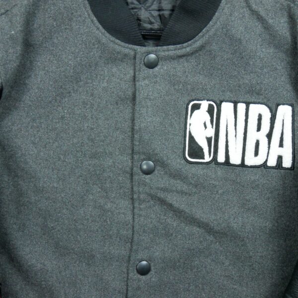 Veste en cuir homme manches longues gris NBA QWE1250