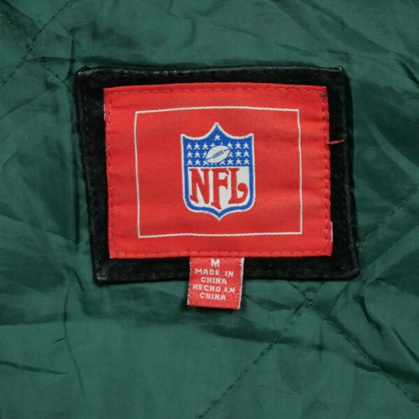 Veste en cuir homme manches longues noir NFL Team Apparel Motif brode Col Montant Equipe Green Bay Packers QWE1038