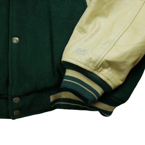 Veste en cuir homme manches longues vert NFL Team Apparel Col Rond Equipe Green Bay Packers QWE1198