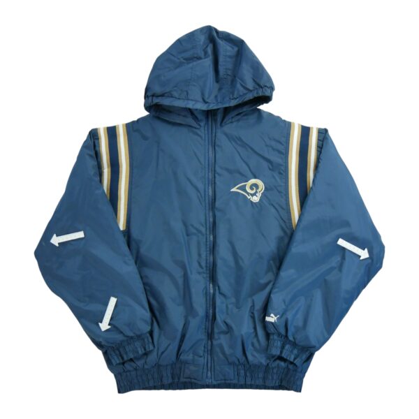 Blouson enfant manches longues marine Puma Col Montant Equipe Los Angeles Rams QWE2184