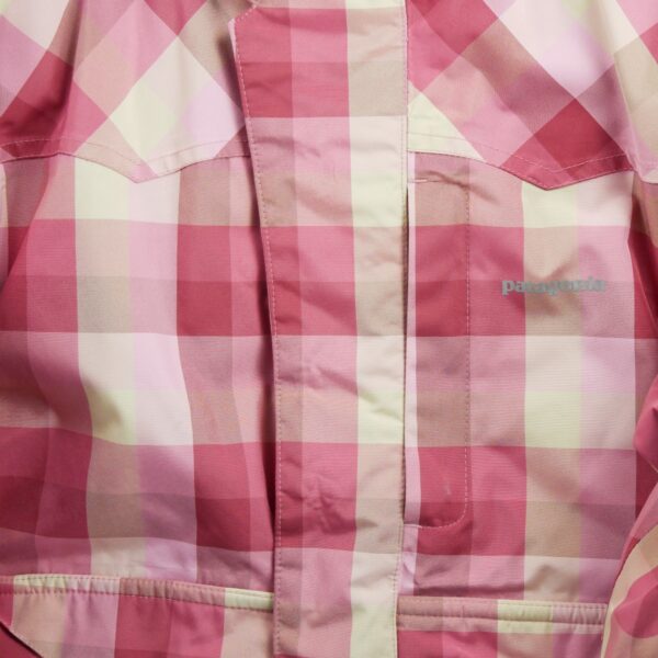 Blouson enfant manches longues rose Patagonia Motif a carreaux Col Montant QWE2275