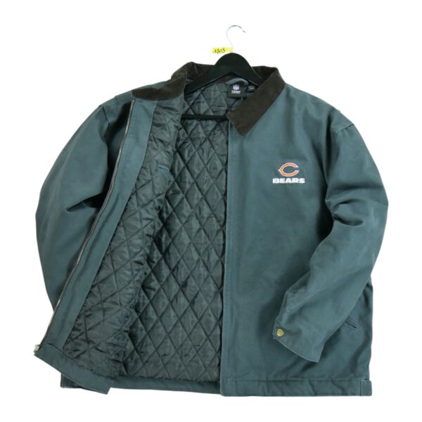 Blouson homme manches longues gris NFL Team Apparel Col Harrington Equipe Chicago Bears QWE1305