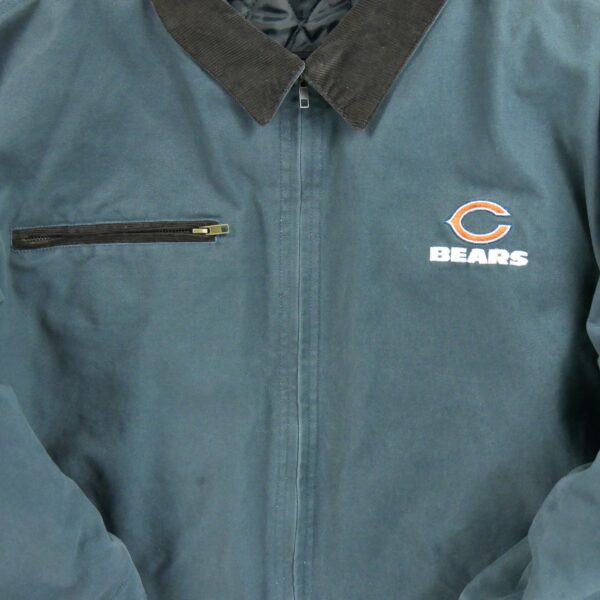 Blouson homme manches longues gris NFL Team Apparel Col Harrington Equipe Chicago Bears QWE1305