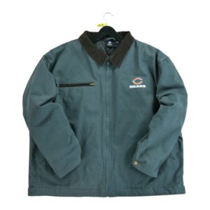 Blouson homme manches longues gris NFL Team Apparel Col Harrington Equipe Chicago Bears QWE1305