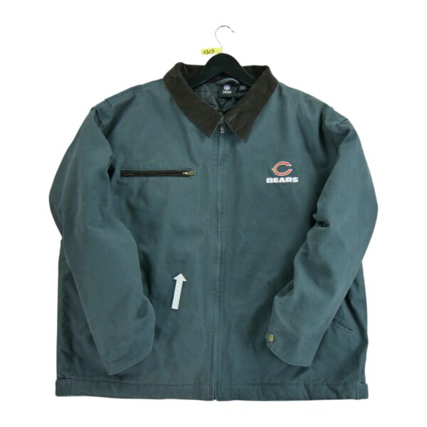 Blouson homme manches longues gris NFL Team Apparel Col Harrington Equipe Chicago Bears QWE1305