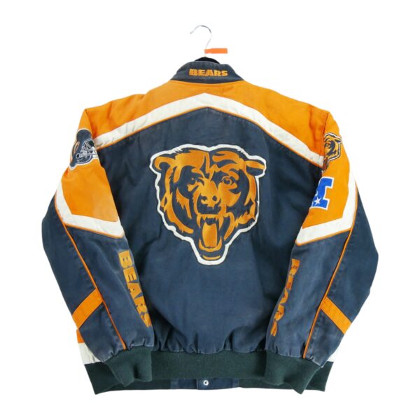 Blouson homme manches longues marine NFL Team Apparel Motif en jeans Col Montant Equipe Chicago Bears QWE2407