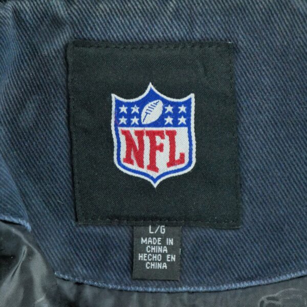 Blouson homme manches longues marine NFL Team Apparel Motif en jeans Col Montant Equipe Chicago Bears QWE2407