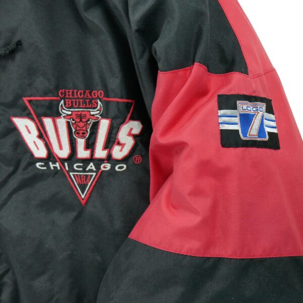 Blouson homme manches longues noir Logo 7 Motif imprime Col Rond Equipe Chicago Bulls QWE2412