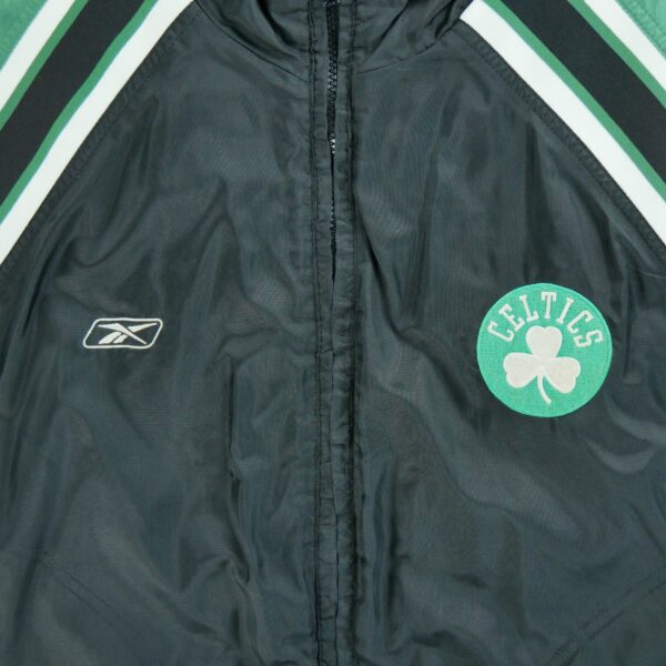 Blouson homme manches longues noir Reebok Col Montant Equipe Boston Celtics QWE2281