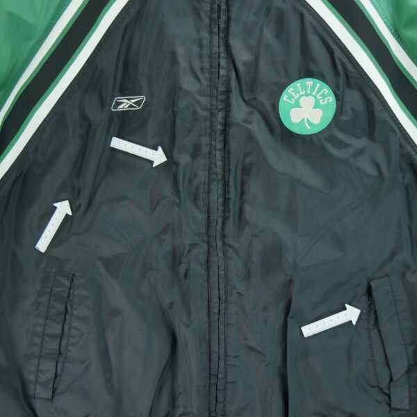 Blouson homme manches longues noir Reebok Col Montant Equipe Boston Celtics QWE2281