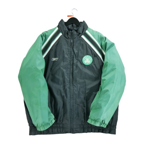 Blouson homme manches longues noir Reebok Col Montant Equipe Boston Celtics QWE2281