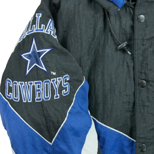 Blouson homme manches longues noir Starter Col Montant Equipe Dallas Cowboys QWE1329