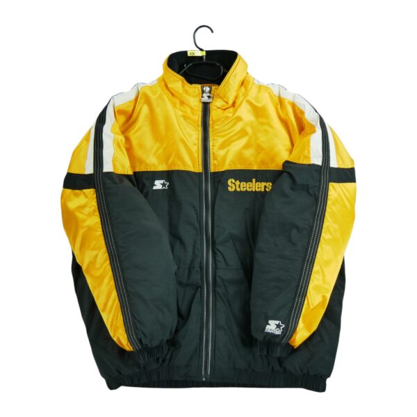 Blouson homme manches longues noir Starter Col Montant Equipe Pittsburgh Steelers QWE1007