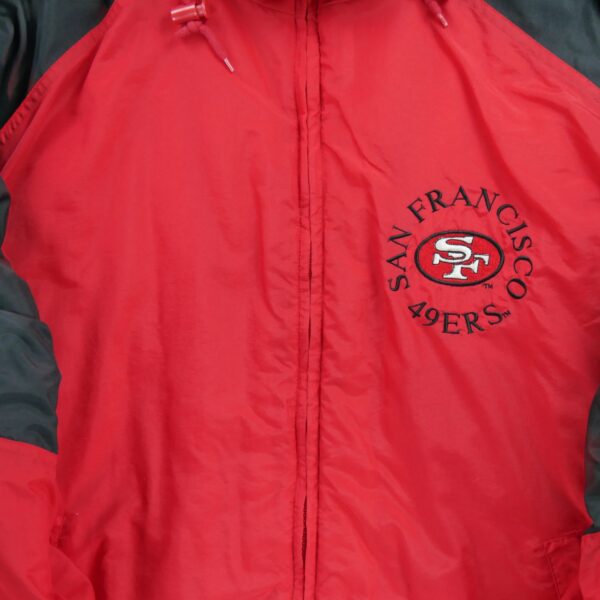 Blouson homme manches longues rouge Logo 7 Col Montant Equipe San Francisco 49ers QWE0475