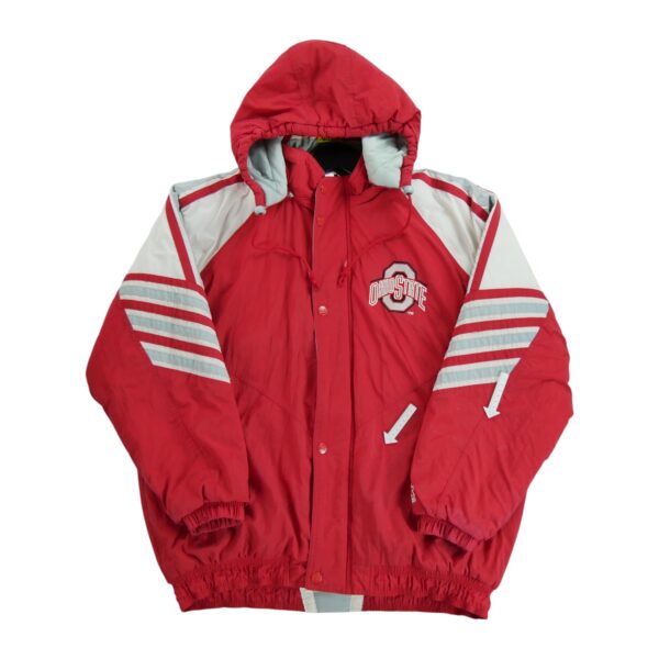 Blouson homme manches longues rouge Starter Col Montant Equipe Ohio State QWE1622