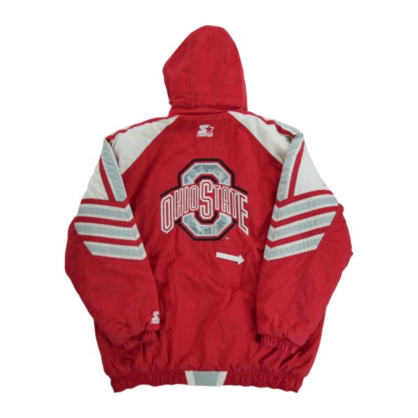 Blouson homme manches longues rouge Starter Col Montant Equipe Ohio State QWE1622