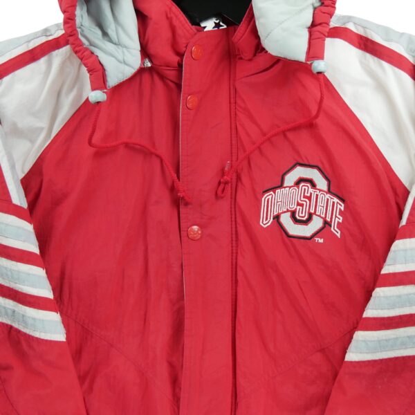 Blouson homme manches longues rouge Starter Col Montant Equipe Ohio State QWE1622